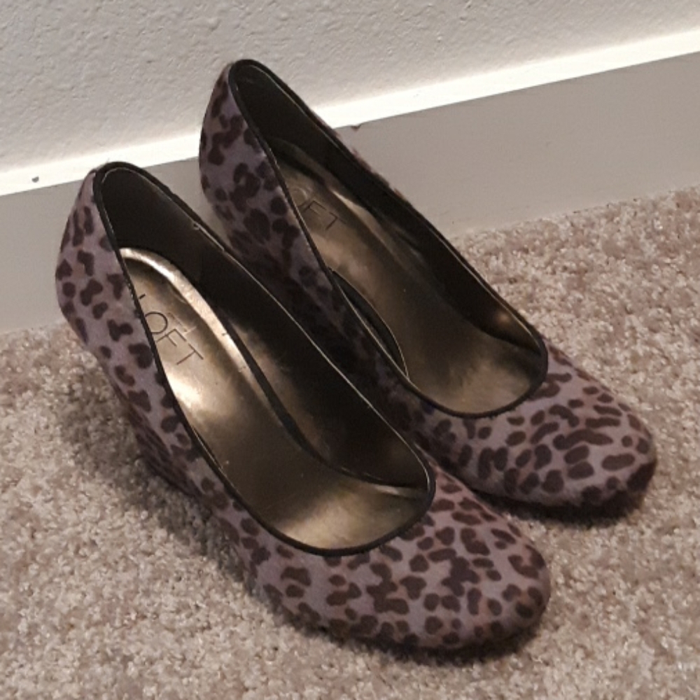 Loft Cheetah Wedge Heels